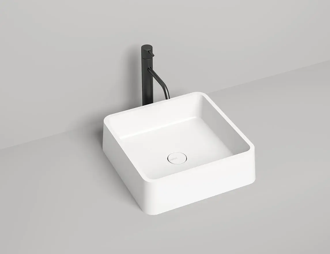 Раковина накладная Salini Gloria 02 S-Stone 42 см 1102202M из искусственного камня, матовая белая