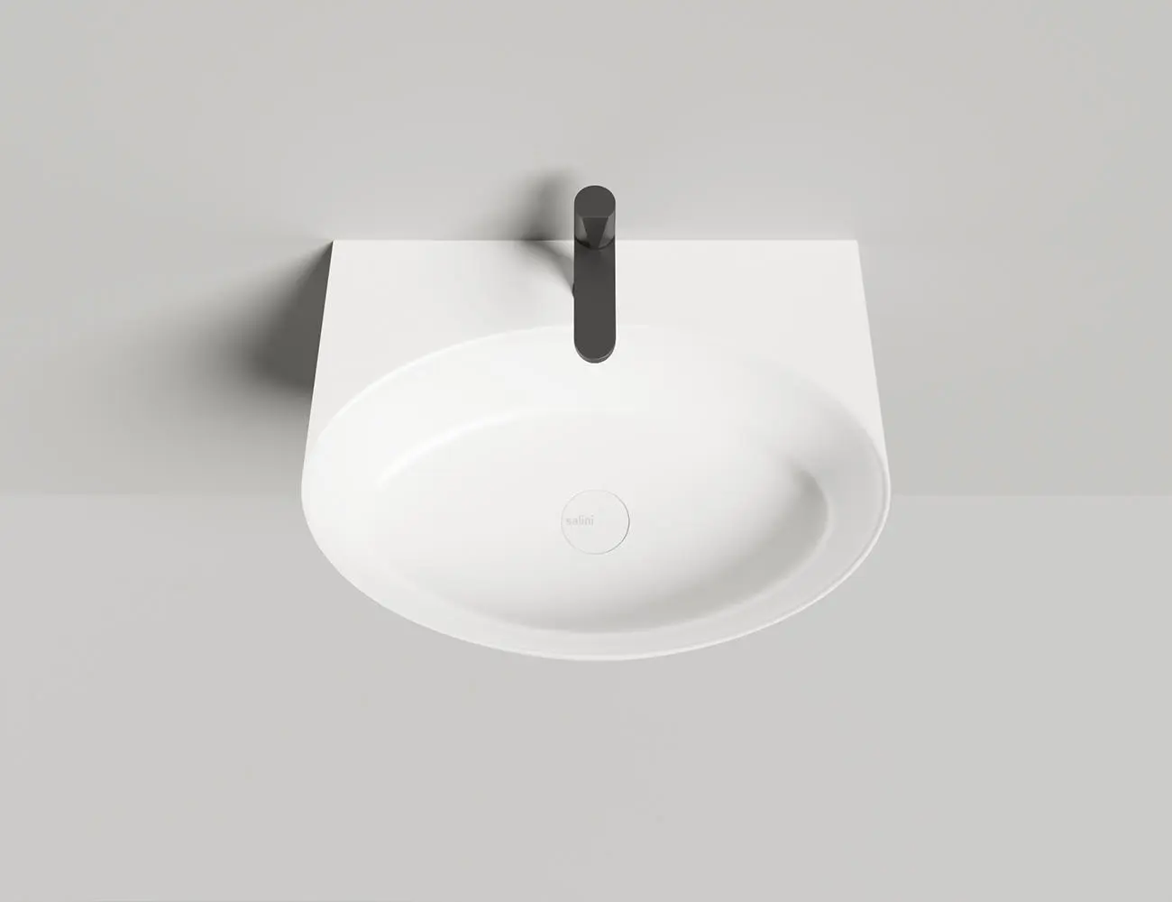 Раковина подвесная Salini Alda Wall 02 S-Stone 58 см 140322M из искусственного камня, белая матовая