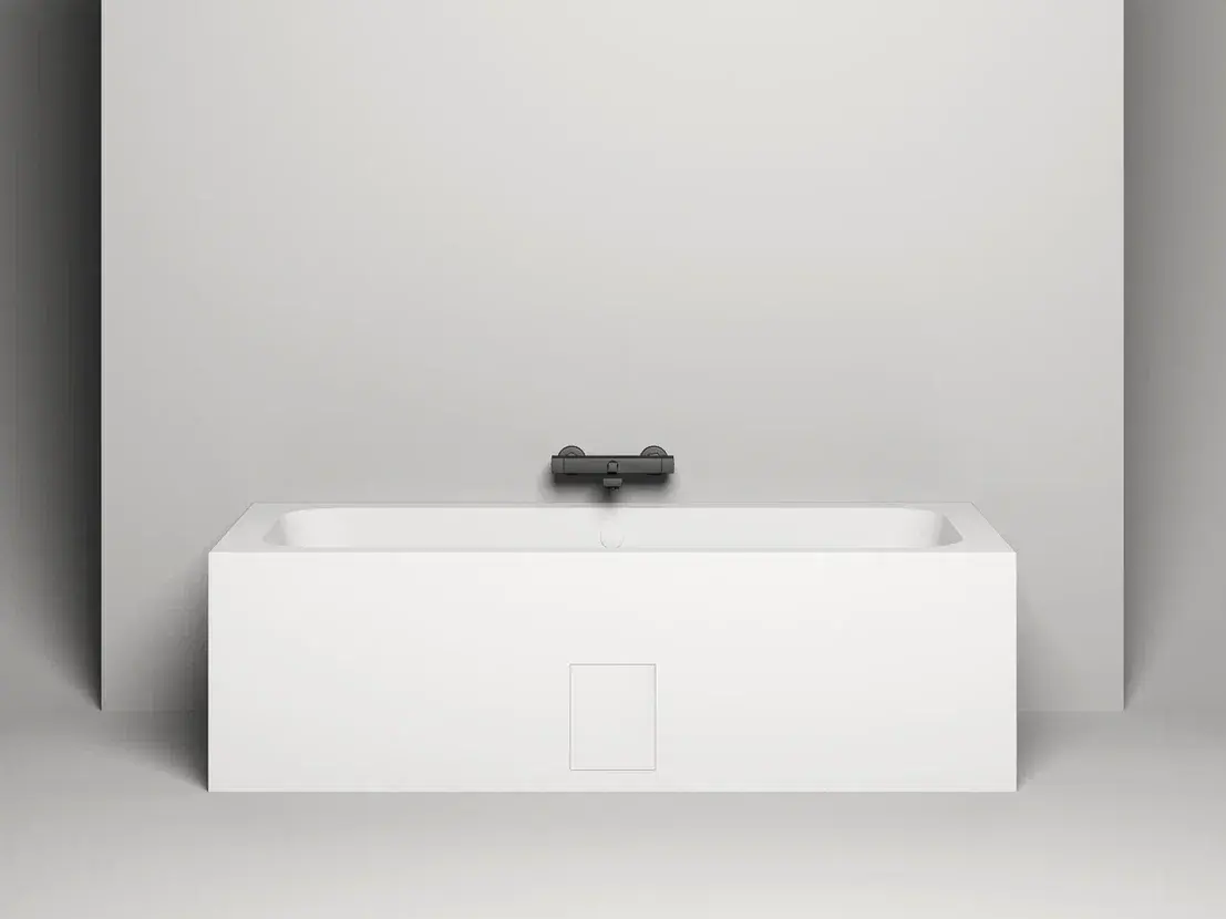 Ванна из литьевого мрамора Salini Orlandа Axis S-sense 191х80 103211G белая глянцевая, встраиваемая
