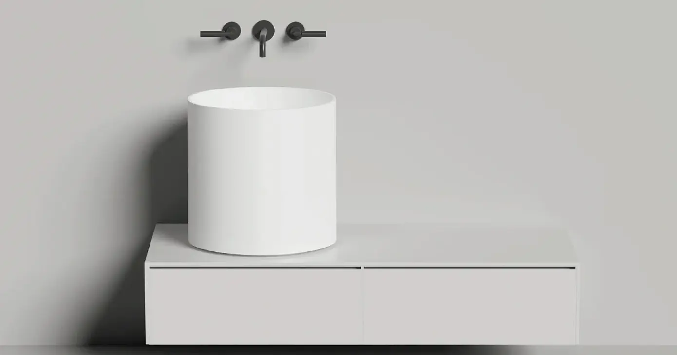 Раковина накладная Salini Armonia Round 03 S-Stone 130423M белая матовая