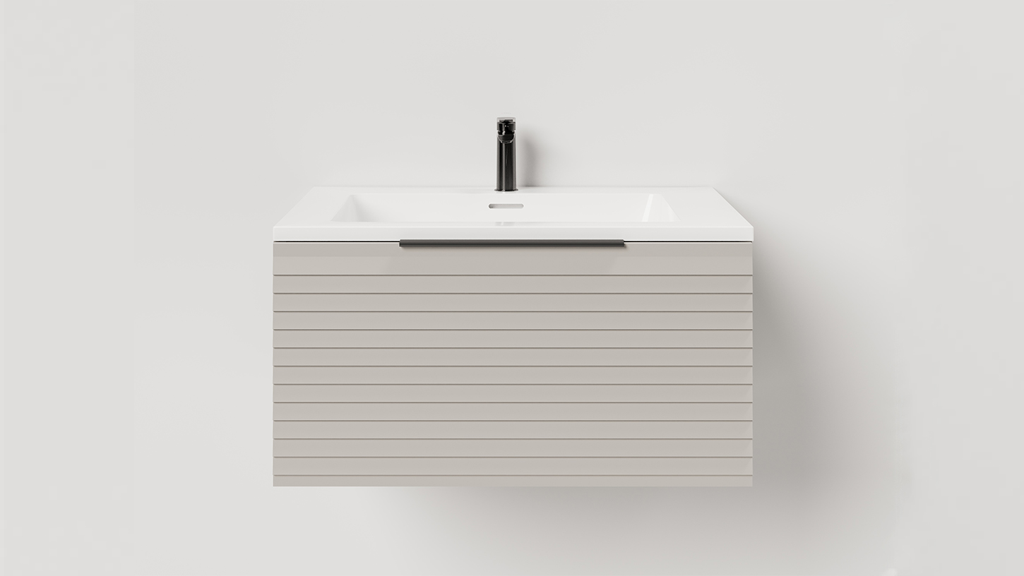 Тумба подвесная TOUCH 60х50х32 см, матовая эмаль Grey T600H1G