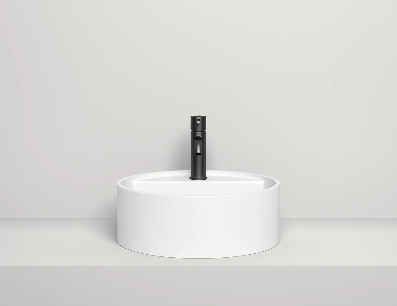 Раковина накладная Salini Armonia Top 02 S-Stone 45 см 130126M из искусственного камня, белая матовая, без отверстия под смеси