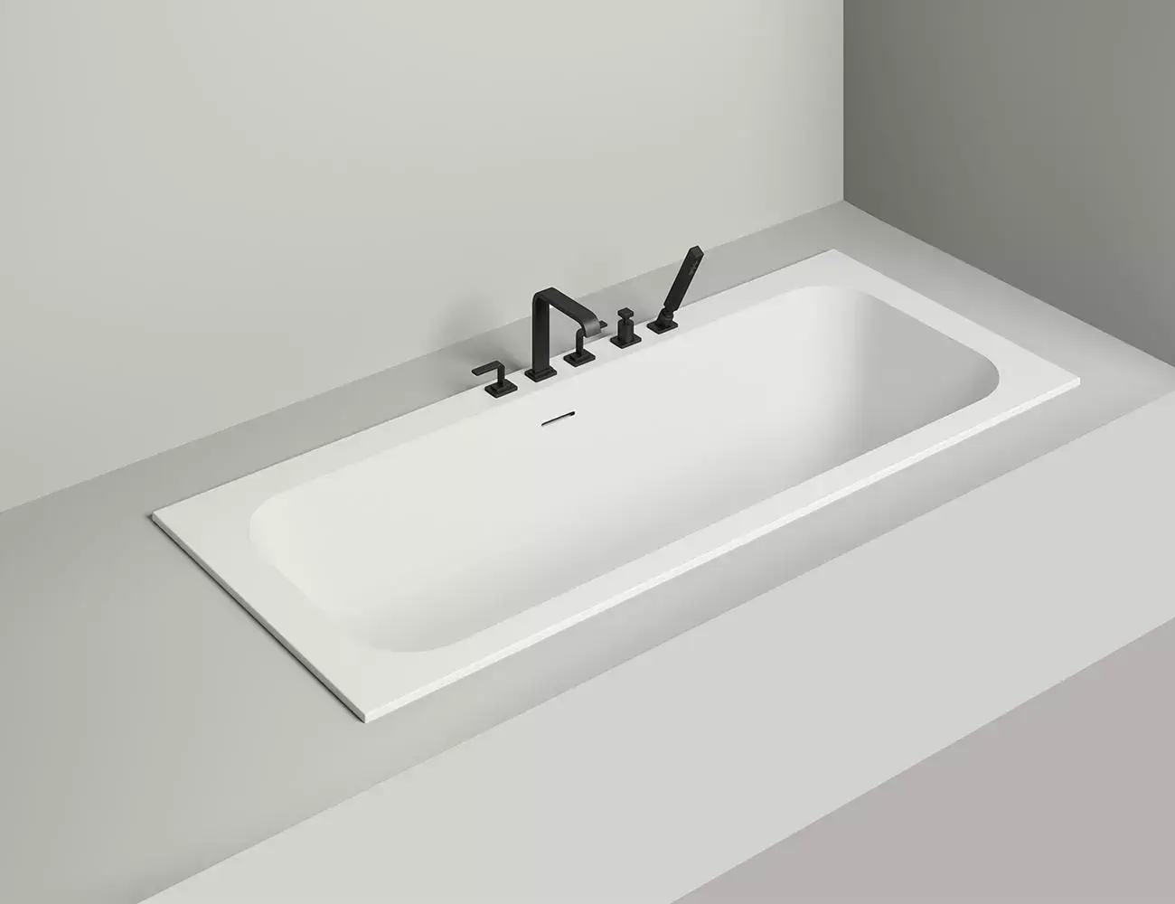 Ванна из искусственного камня Salini Orlanda Axis Kit S-Stone 180х80 103322M белая матовая, встраиваемая