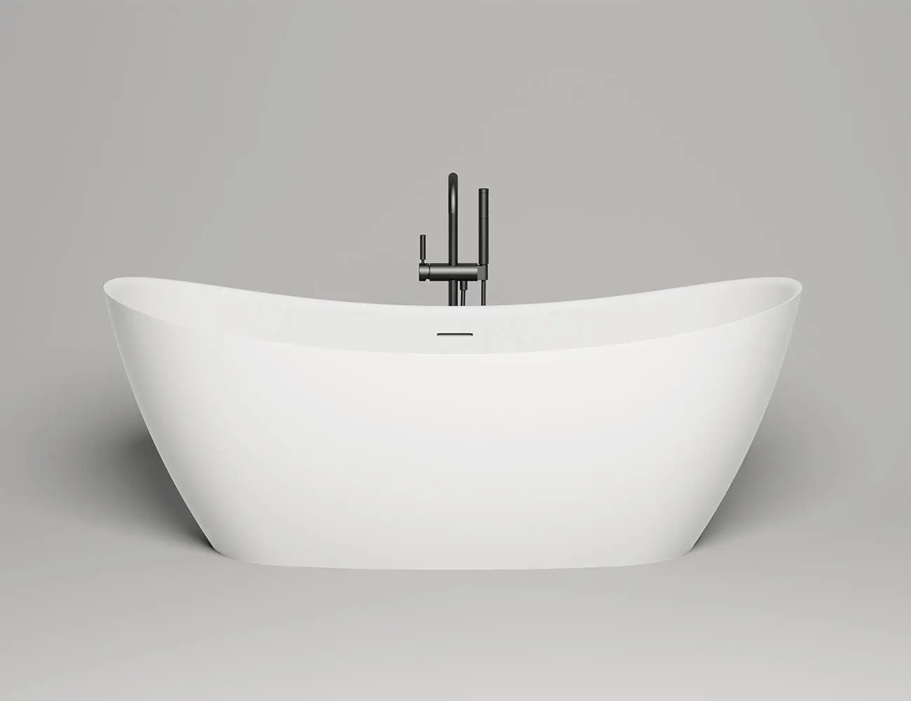 Ванна из литьевого мрамора Salini Noemi S-sense 186х81 101811G белая глянцевая, отдельностоящая