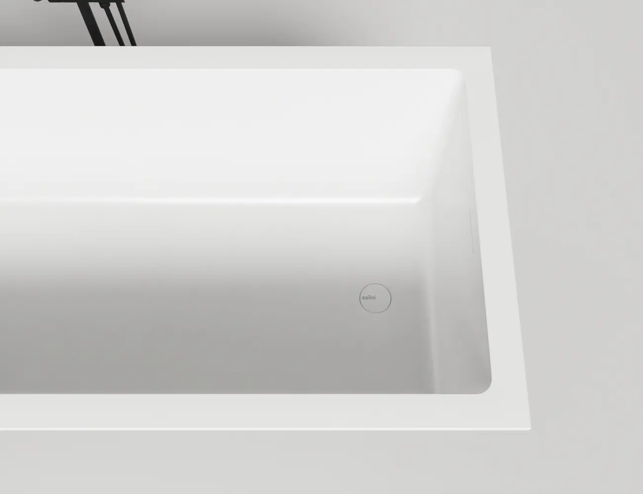 Ванна из искусственного камня Salini Cascata KIT 104523M 180x80 S-Stone белая