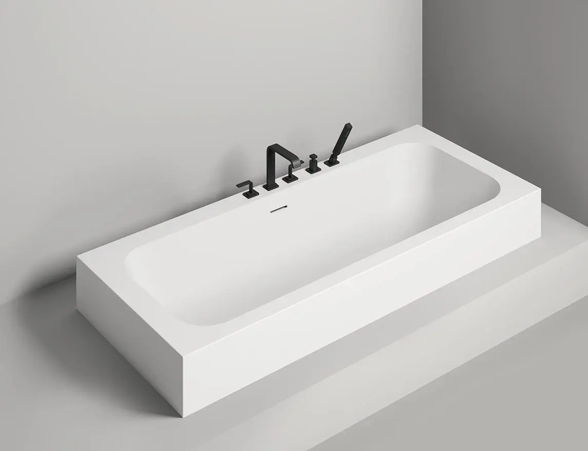 Ванна из искусственного камня Salini Orlanda Axis Kit S-Stone 190х80 103321M белая матовая, встраиваемая
