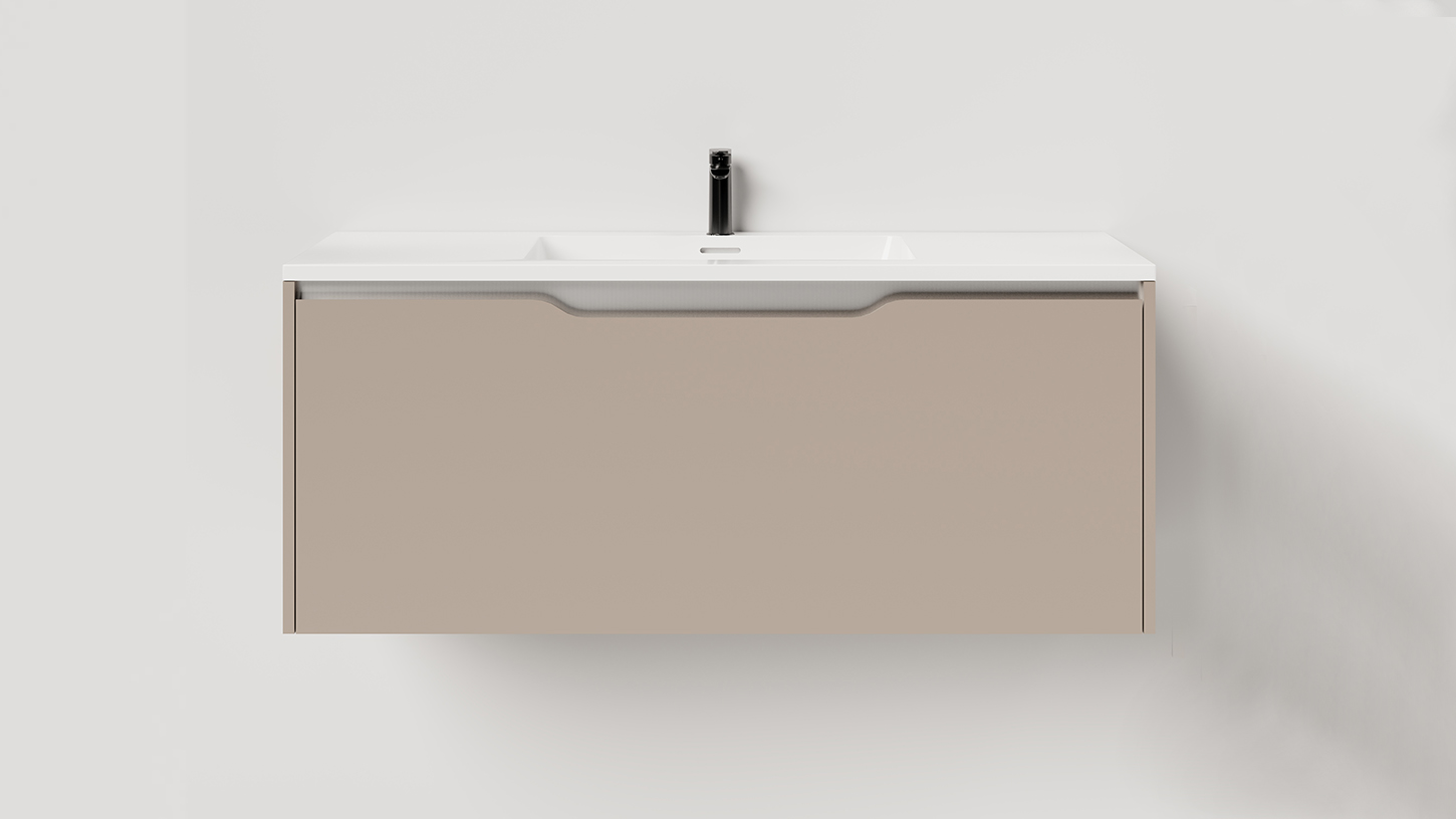 Тумба подвесная SMILE 100х50 МДФ эмаль Taupe S1000T