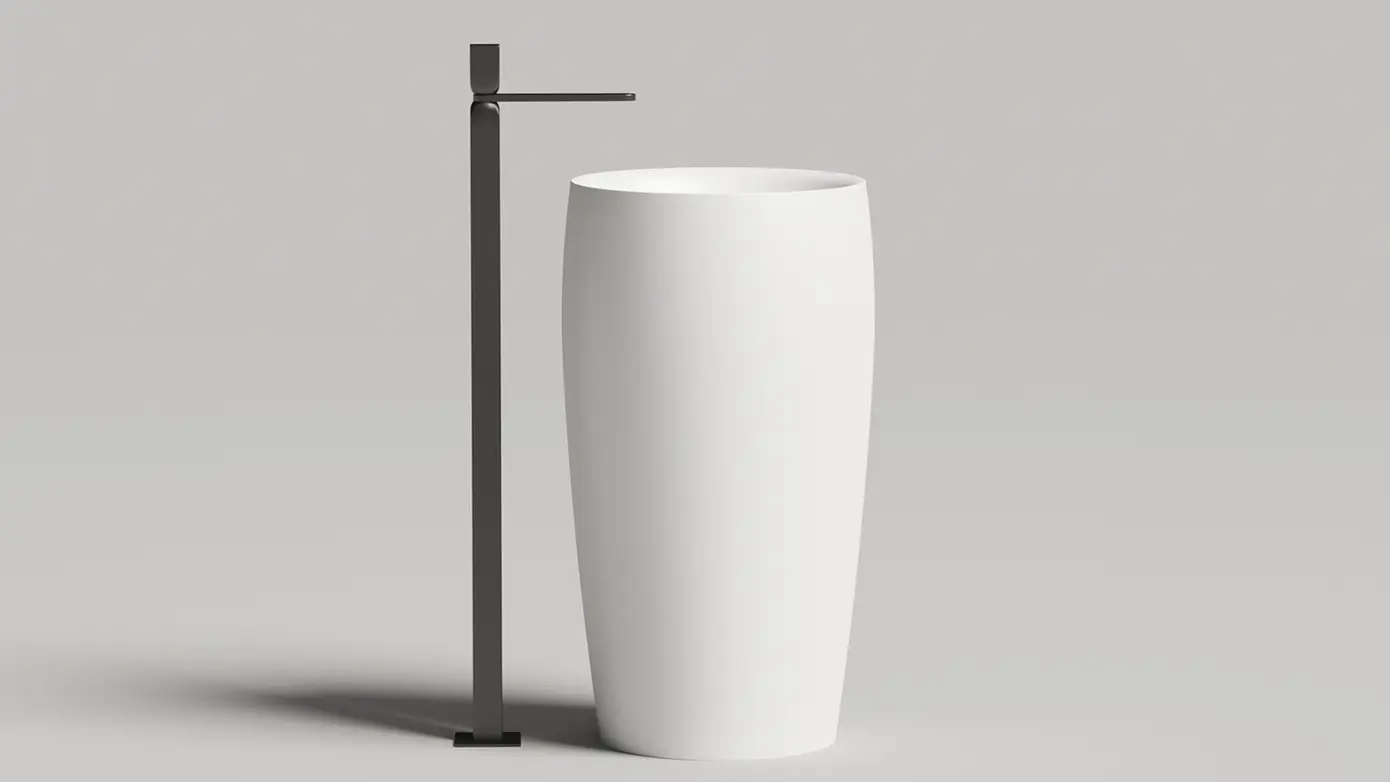 Раковина напольная Salini Alda 03 S-Sense 130311G белая глянцевая