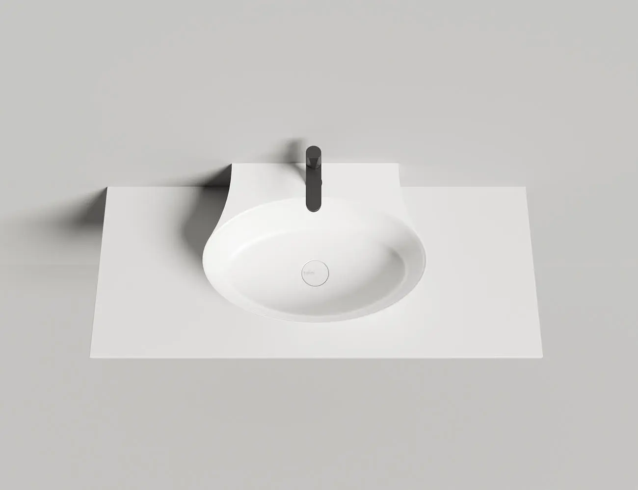 Раковина подвесная Salini Alda Wall 01 S-Sense 58 см 140311G из литьевого мрамора, белая глянцевая