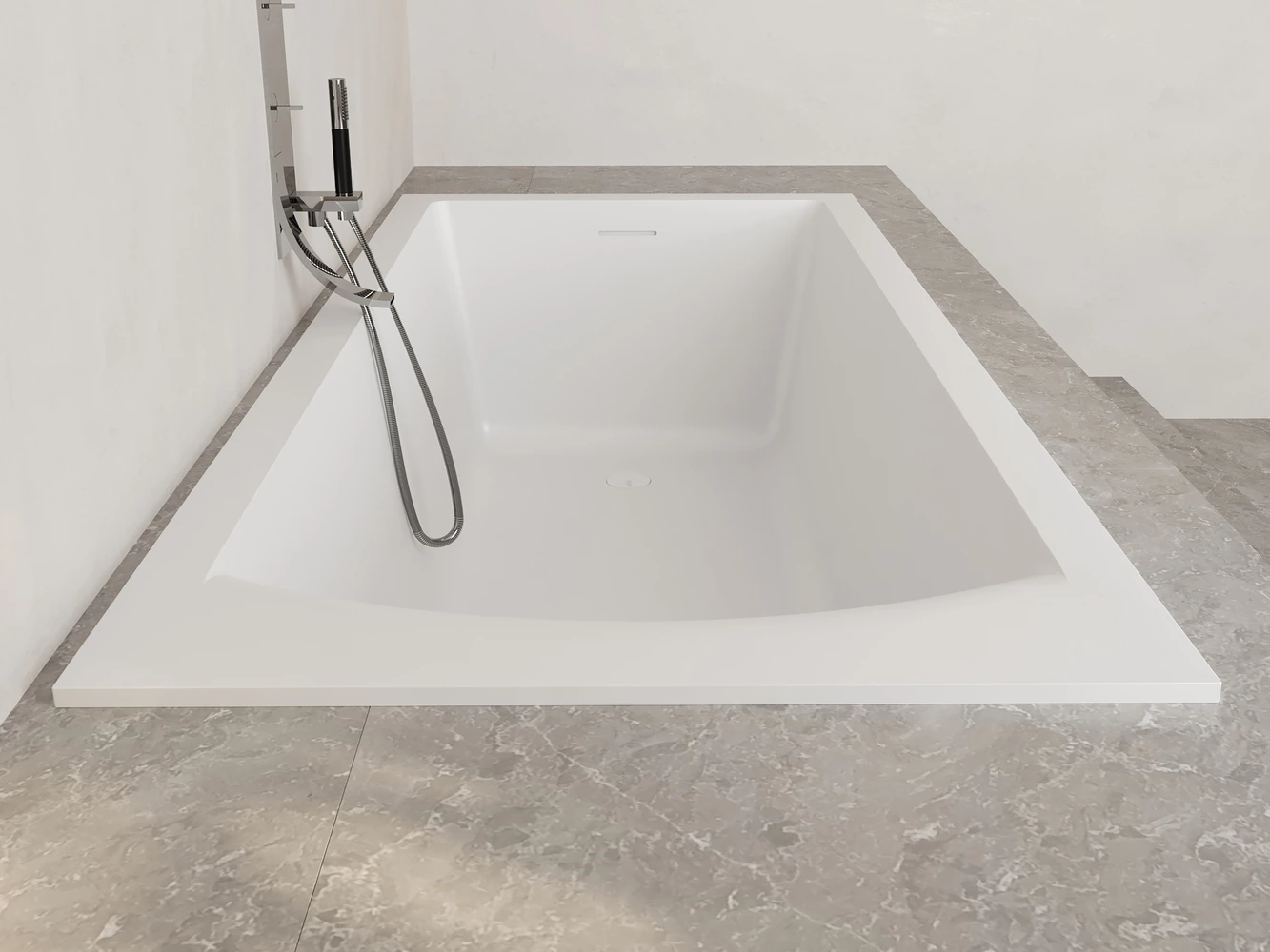 Ванна из искусственного камня Salini Cascata 104113G 170x75 S-Sense белая