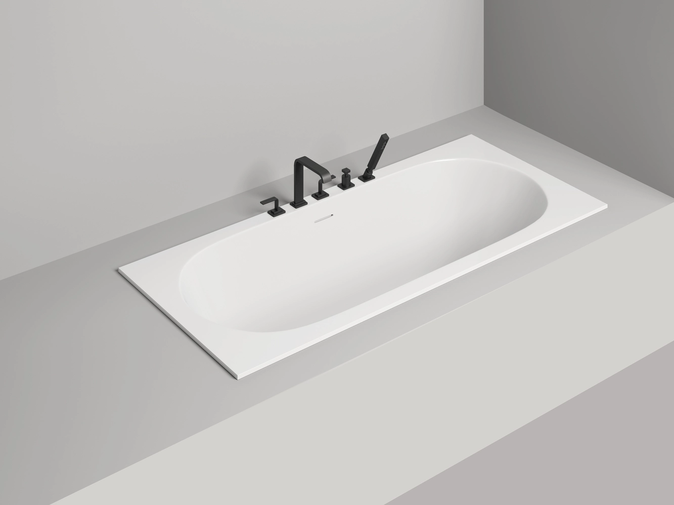 Ванна из искусственного камня Salini Ornella Axis Kit S-Stone 190х90 103522M белая матовая, встраиваемая