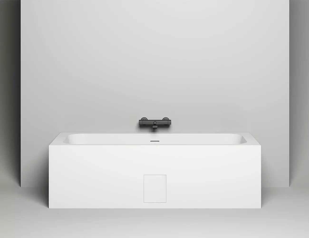 Ванна из литьевого мрамора Salini Orlanda Axis Kit S-Sense 180х80 103312G белая глянцевая, встраиваемая