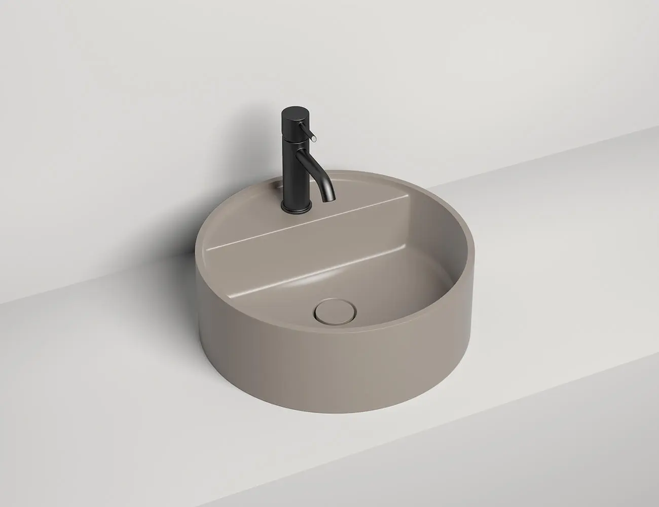 Раковина накладная Salini Armonia Top 02 S-Sense 45 см 130116G из литьевого мрамора, белая глянцевая, без отверстия под смесит