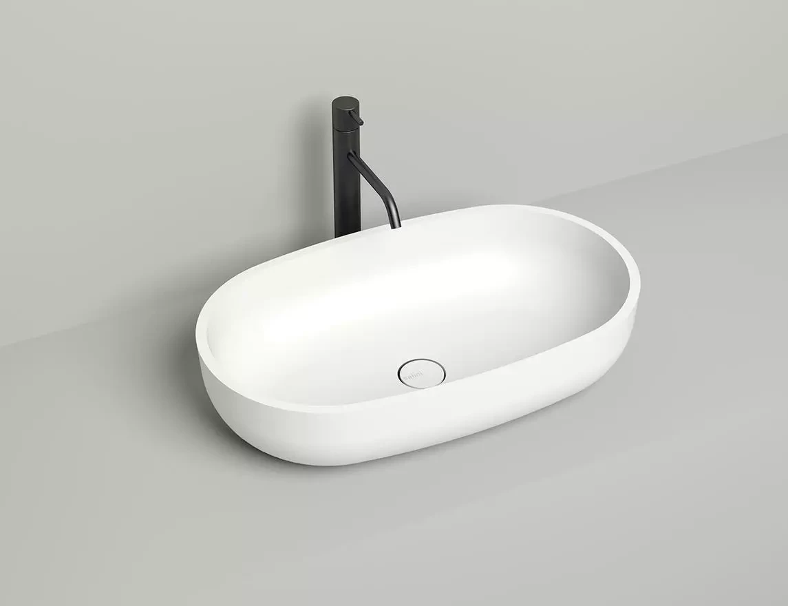 Раковина накладная Salini Gloria 05 S-Stone 64 см 1102205M из искусственного камня, матовая белая