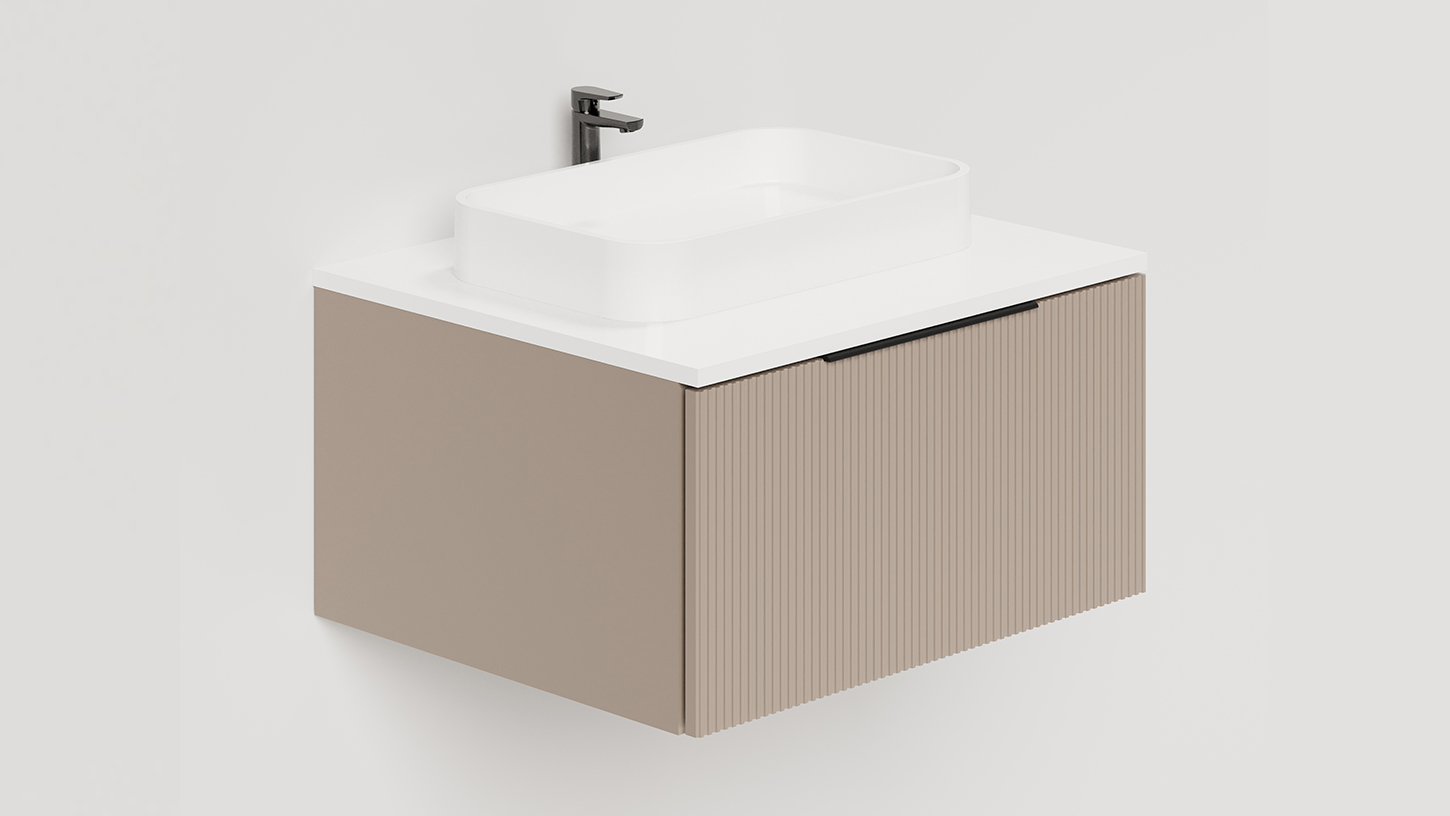 Тумба подвесная TOUCH 60х50х32 см, матовая эмаль Taupe	T600V1T