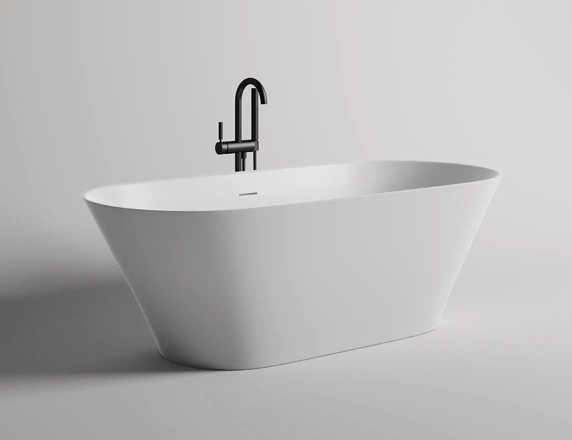 Ванна из искусственного камня Salini Mona S-stone 180x80 102921M белая матовая, отдельностоящая