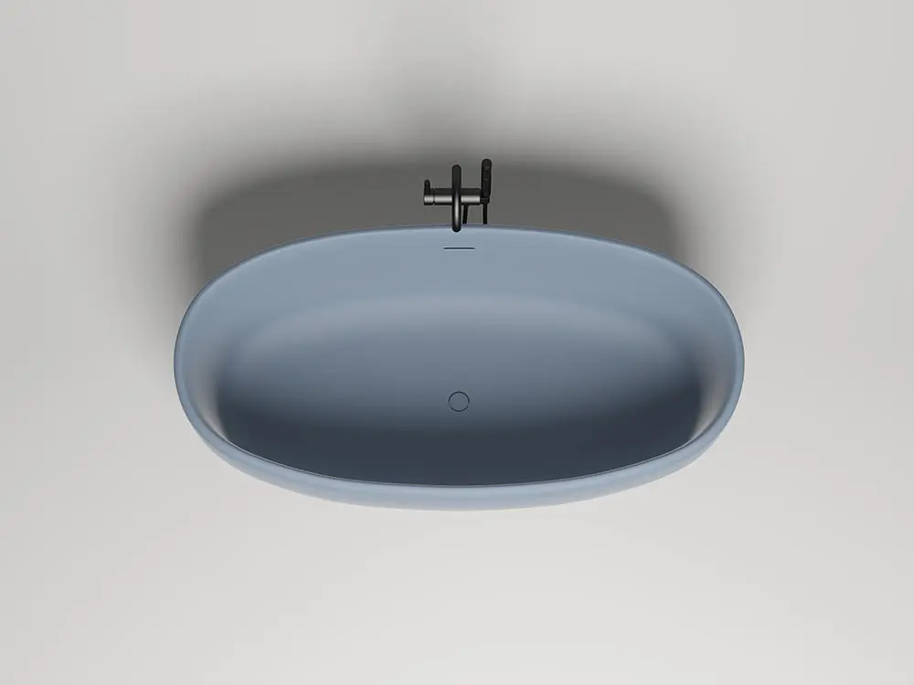 Ванна из искусственного камня Salini Luce S-stone 170х85 100121M белая матовая, отдельностоящая