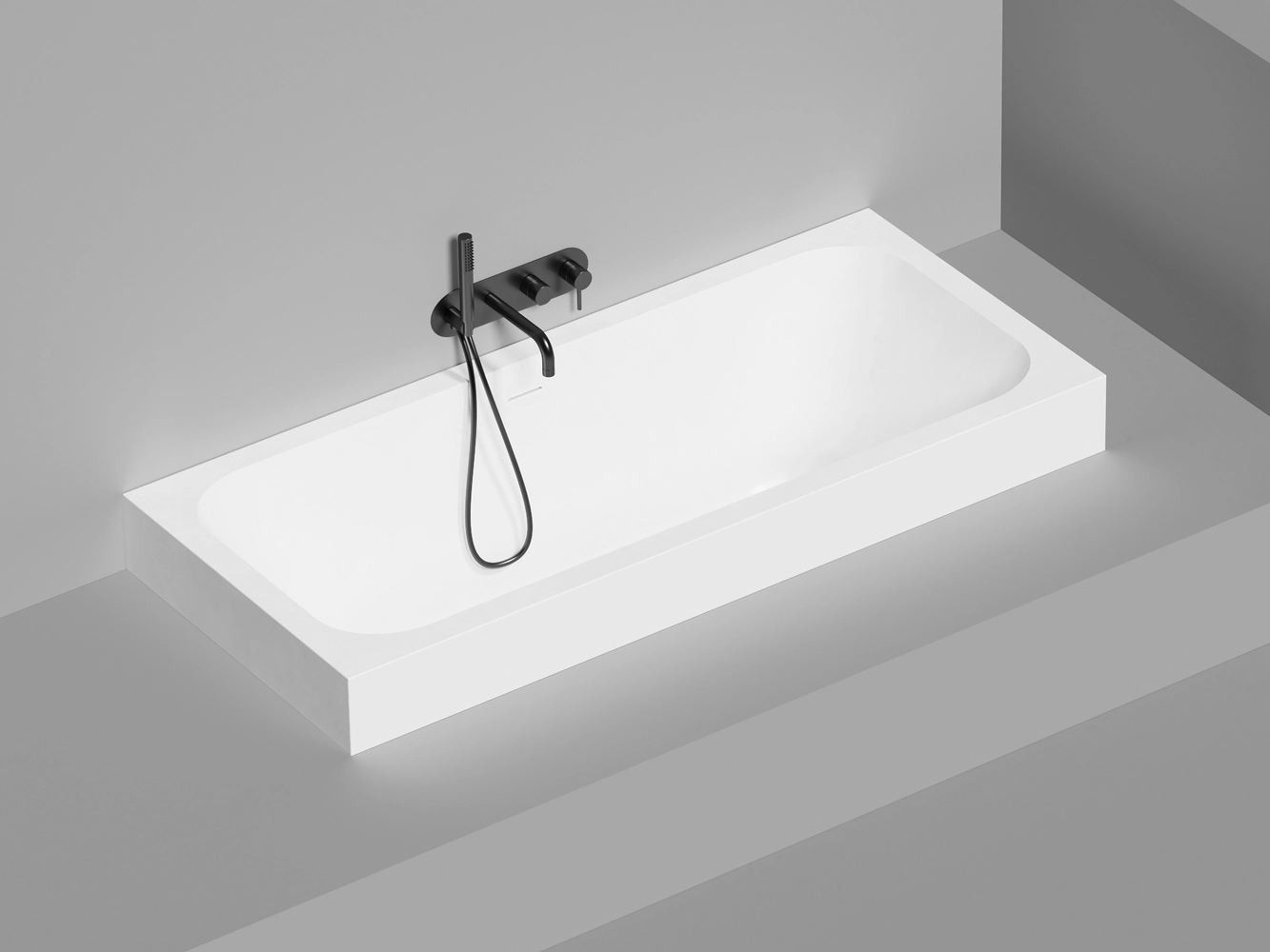 Ванна из литьевого мрамора Salini Orlanda Axis Kit 170x75 103313G S-Sense белая глянцевая