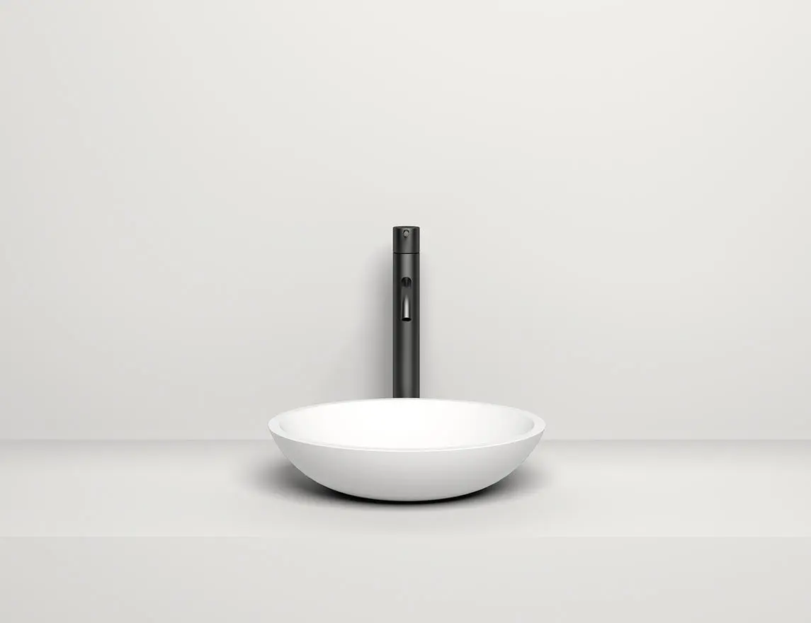 Раковина накладная Salini Callista 05 S-Sense 37 см 1101105G из литьевого мрамора, глянцевая белая