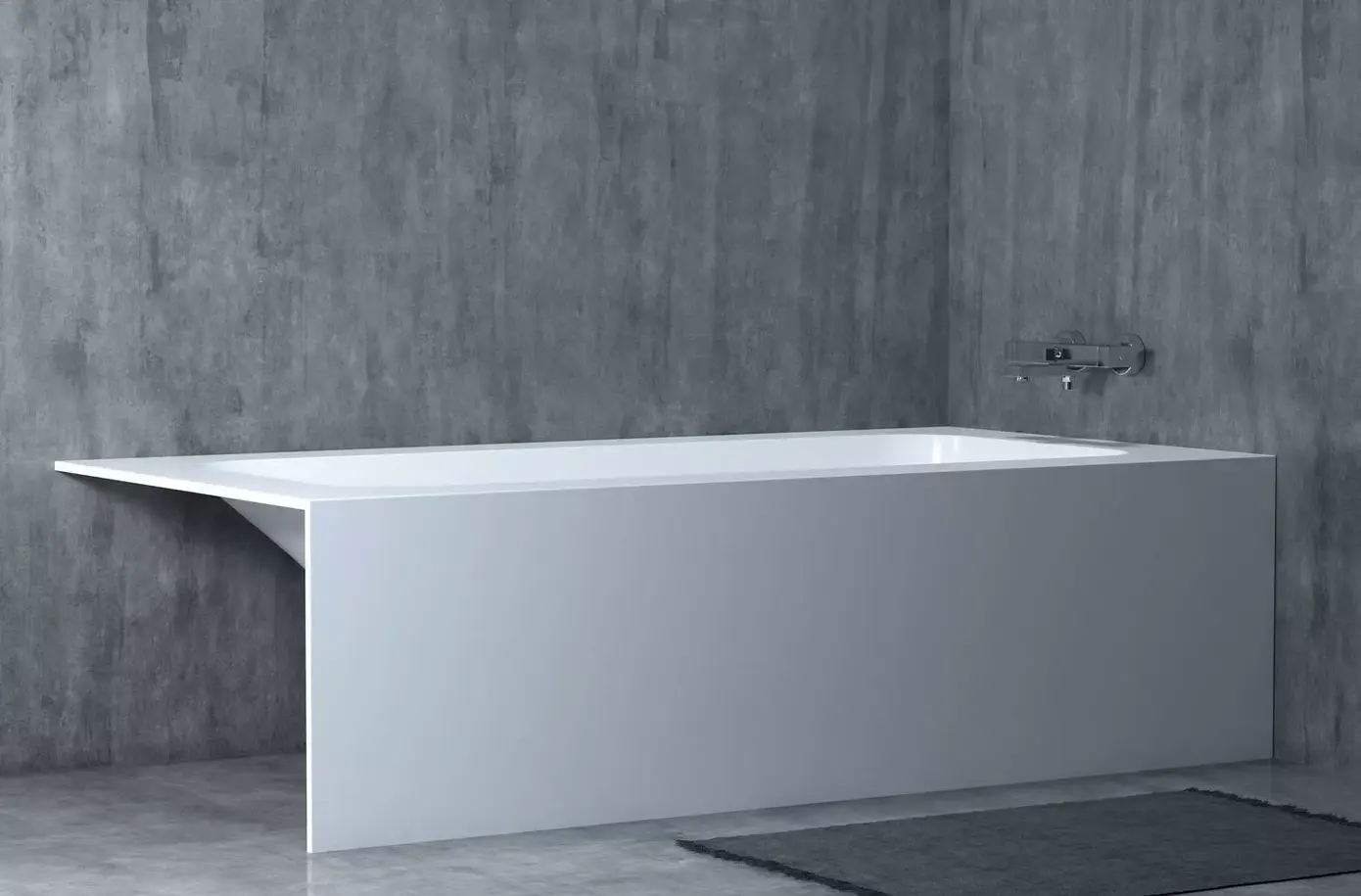 Ванна из искусственного камня Salini Orlanda Kit S-Stone 180x80 102122M белая матовая, встраиваемая