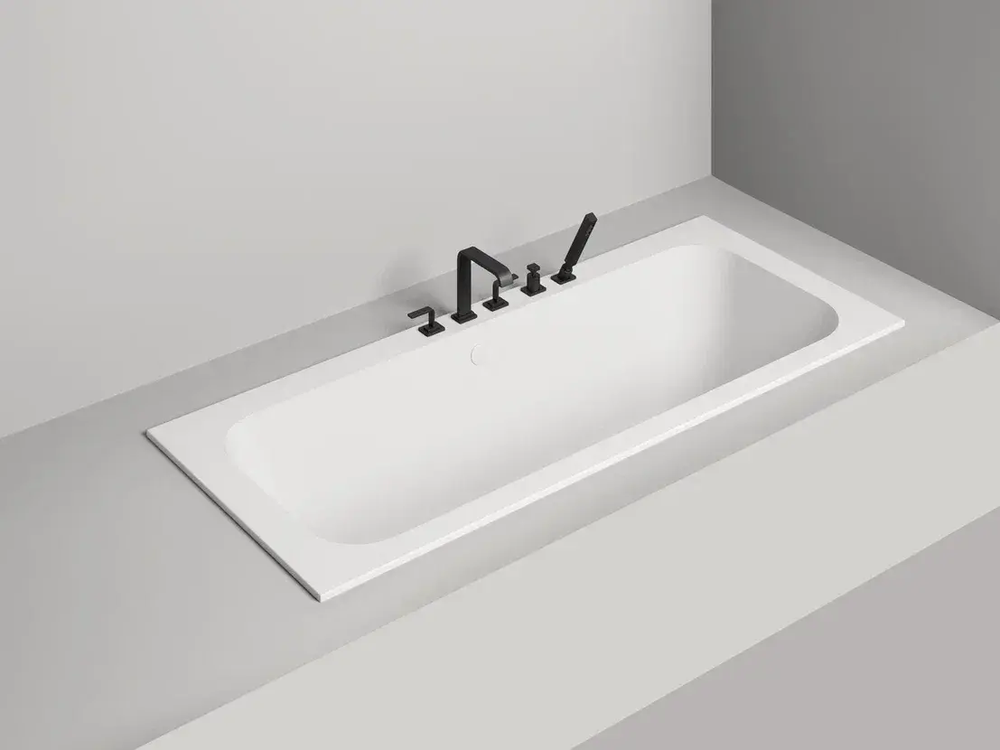 Ванна из литьевого мрамора Salini Orlandа Axis S-sense 191х80 103211G белая глянцевая, встраиваемая