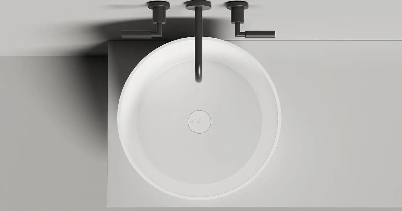 Раковина накладная Salini Armonia 04 S-Stone 130118M белая матовая