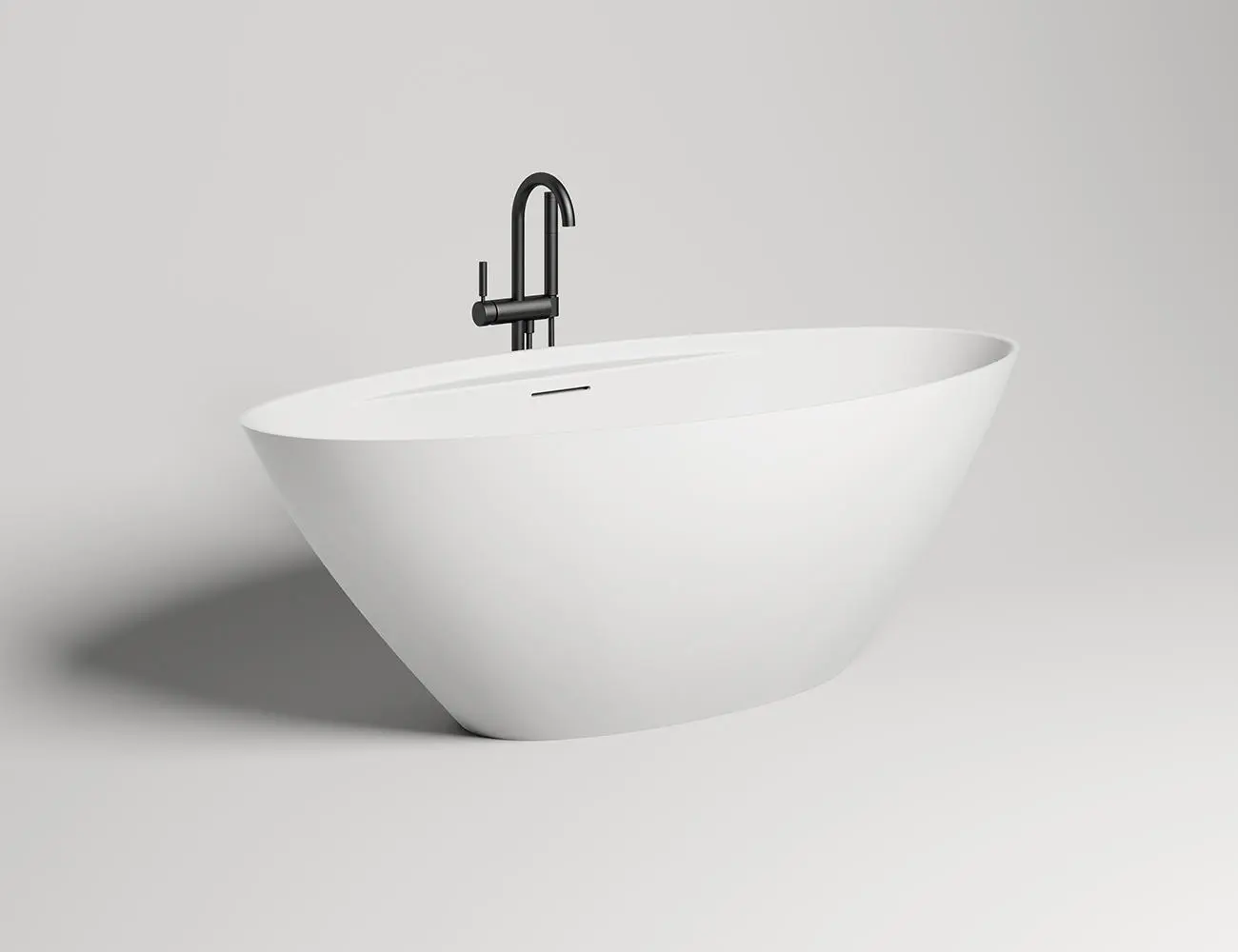 Ванна из искусственного камня Salini Diva S-stone 178х85 102221M белая матовая, отдельностоящая